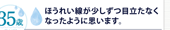 ほうれい線が少しずつ目立たなくなったように思います。