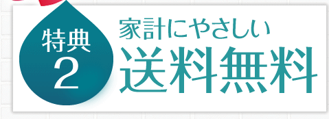 特典2 家計にやさしい送料無料