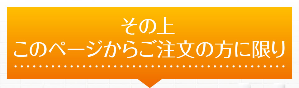 その上このページからご注文の方に限り