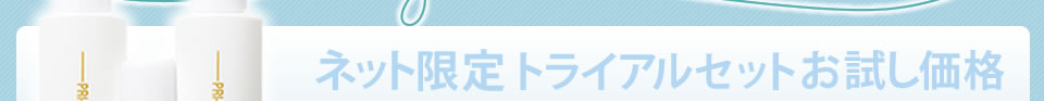 ネット限定トライアルセットお試し価格